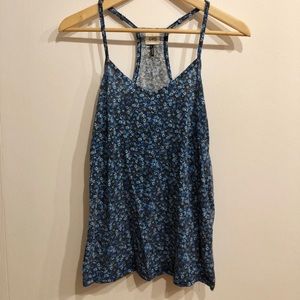 PacSun Teal Floral Tank Top